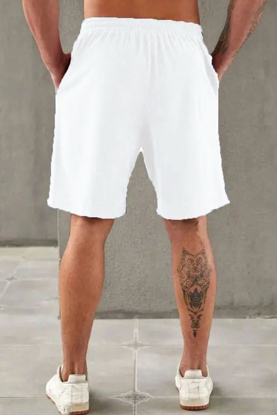 Bellwit Printed Men White Casual Shorts - Image 2