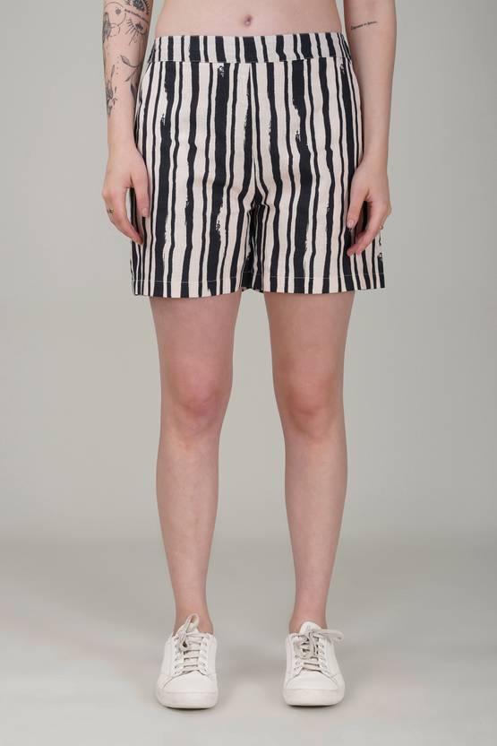 AVOR LIFESTYLE Striped Women Multicolor Night Shorts
