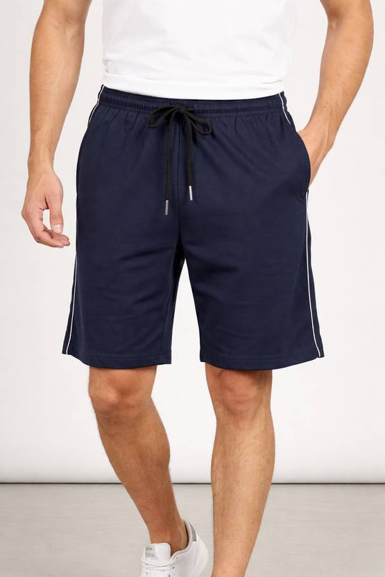 Clubble Solid Men Dark Blue Regular Shorts