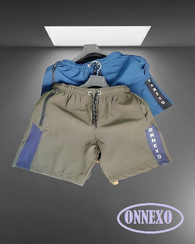 ONNEXO Printed Men Green, Blue Regular Shorts