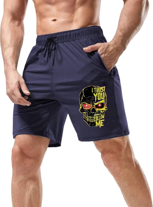 ONNEXO Printed Men Blue Regular Shorts