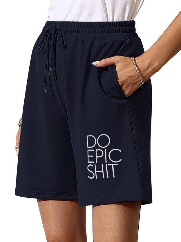 HOTFITS Solid Women Blue Regular Shorts