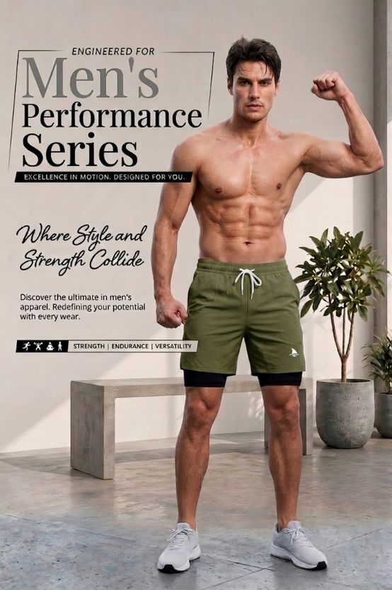 BOLDSHARK Men Green Compression Cycling Shorts - Image 4