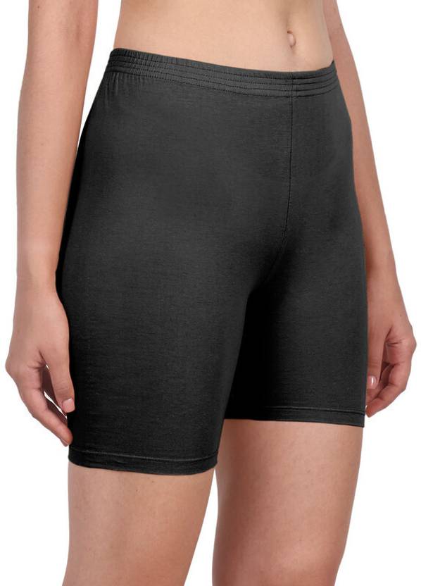 Vanila Solid Women Black Cycling Shorts