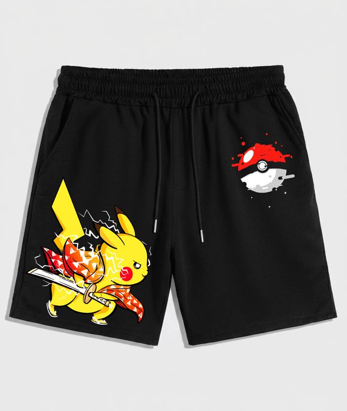 ZEN1FASHION Printed Men & Women Black Gym Shorts
