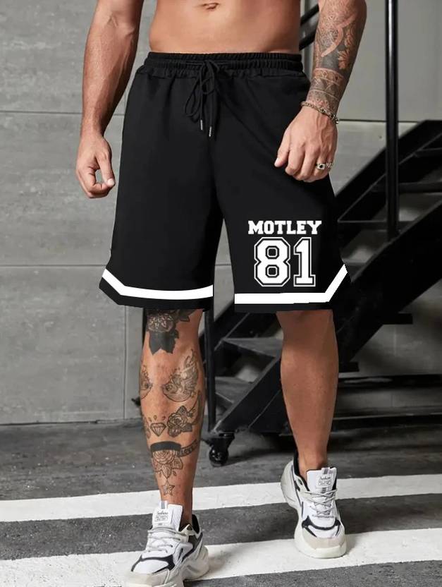 CULISH Printed Men Black Sports Shorts