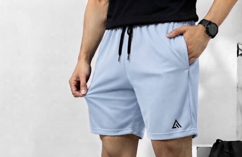 Adrenex Printed Men Grey Gym Shorts, Running Shorts, Sports Shorts, Casual Shorts