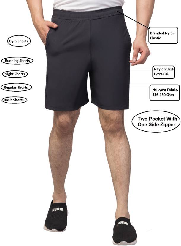 Solid Men Sports Shorts