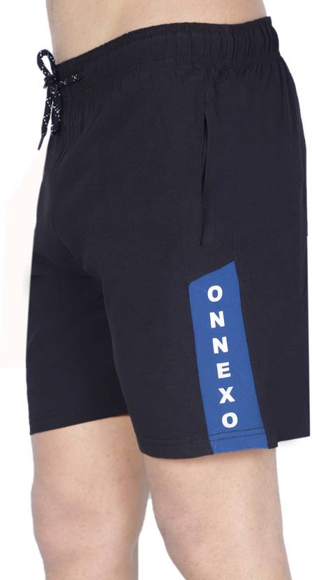 ONNEXO Printed Men Black Regular Shorts