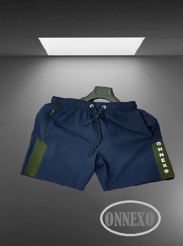 ONNEXO Self Design Men Blue Regular Shorts