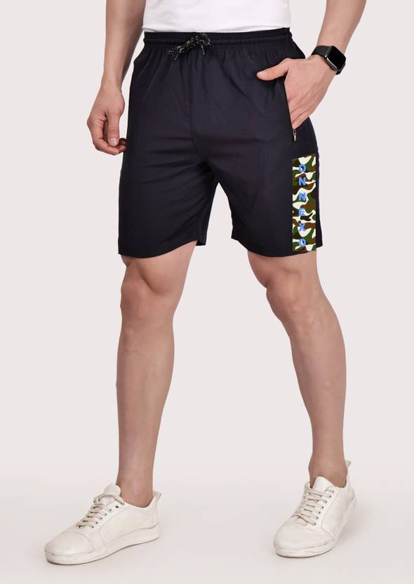 ONNEXO Solid, Self Design, Striped Men Blue Regular Shorts
