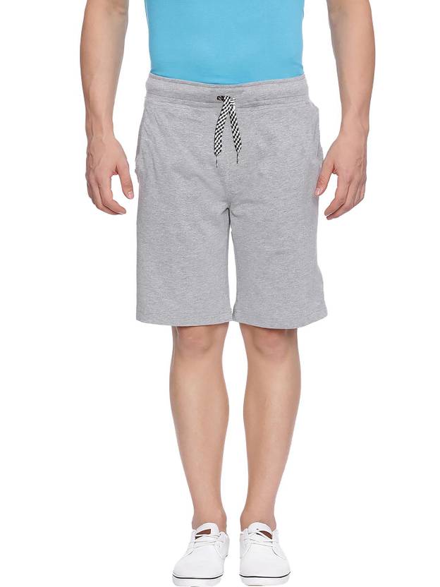 WILD CAMO Solid Men White Bermuda Shorts