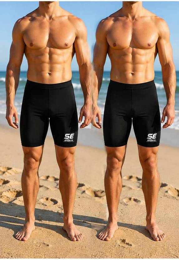 anayaa Pack of 2 Solid Men Black Gym Shorts, Running Shorts, Sports Shorts