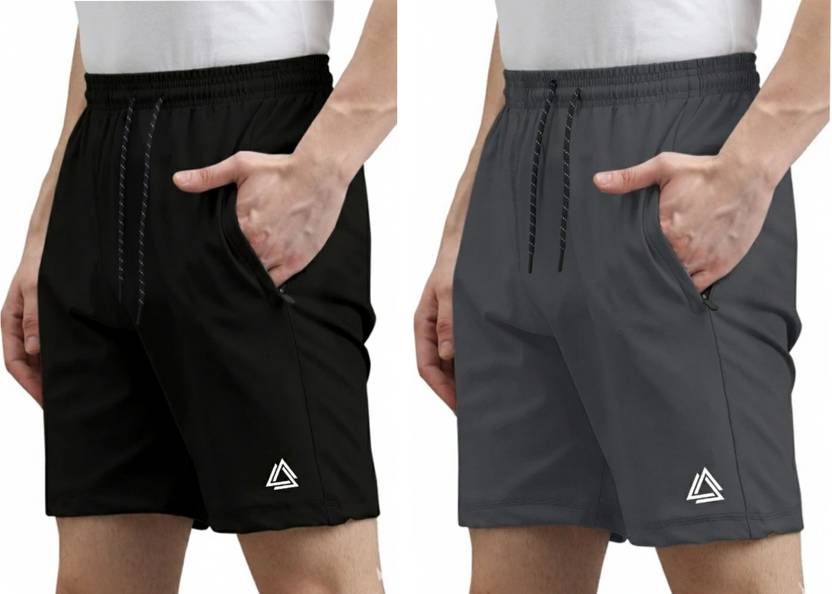 ARSX Solid Men Multicolor Regular Shorts