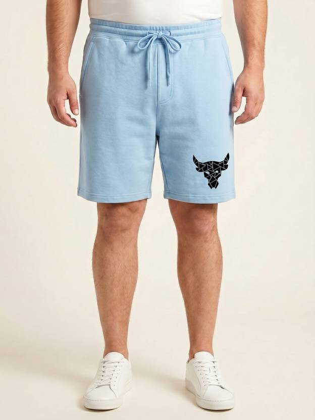 Toodleplus Printed Men Light Blue Casual Shorts