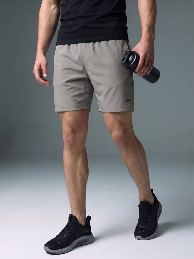 SLAZENGER Solid Men Grey Sports Shorts