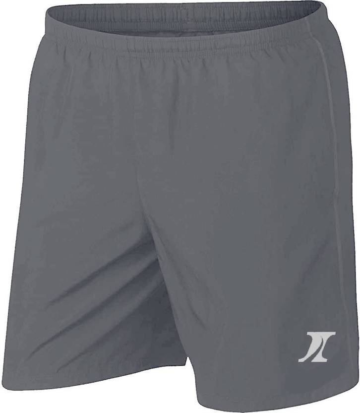INDICLUB Solid Men Grey Sports Shorts