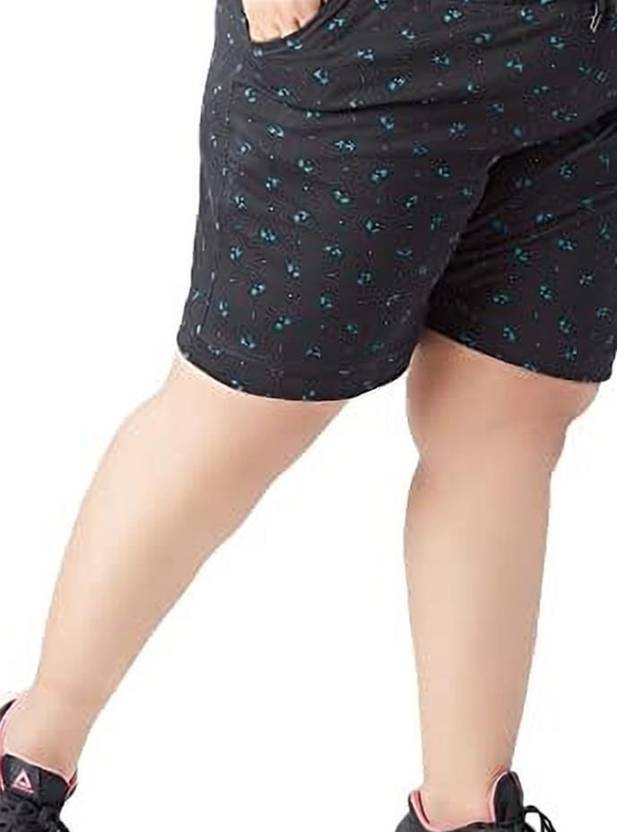 CUPID Printed Women Black Casual Shorts