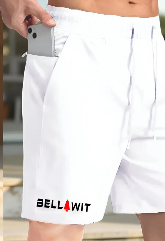 Bellwit Printed Men White Casual Shorts - Image 3