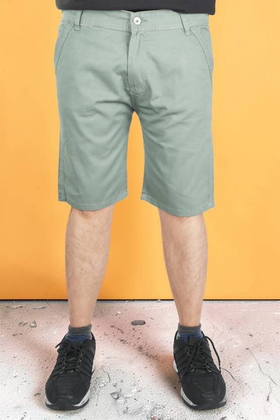 BGTYUI Solid Men Light Green Chino Shorts
