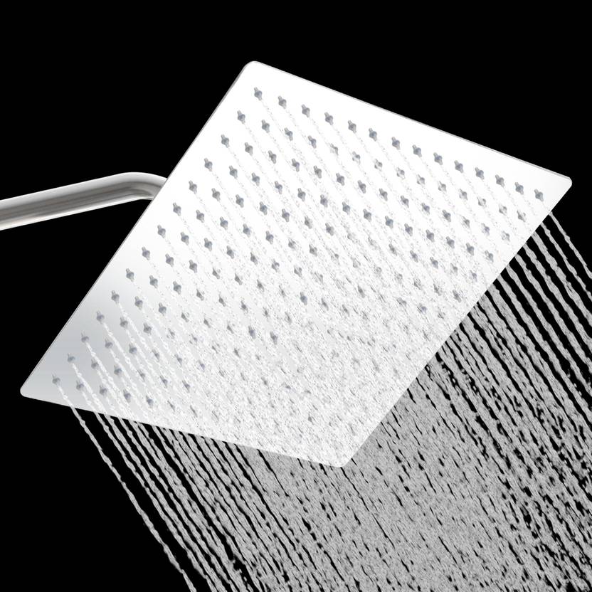 Snitch by Snitch Square Overhead Shower 4 Inches rain shower head for bathroom With 9 inches Arm, Shower Head