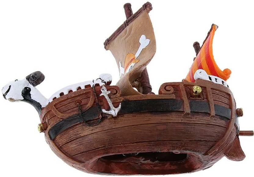 Lyla Aquarium Ornament Pirate Ship Fish Tank Hiding Cave Landscaping
