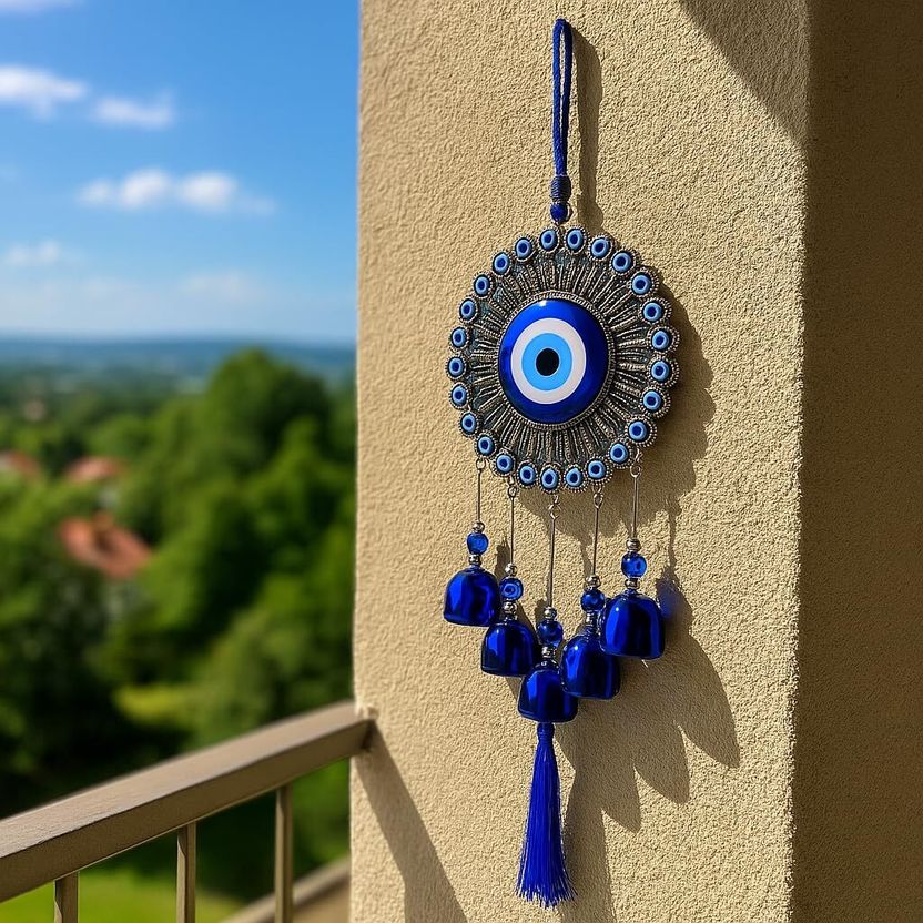 sculpmart Evil Eye Wind Chime with 5 Bells - Image 9