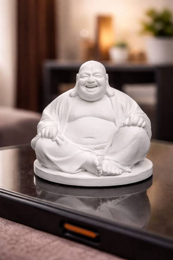 AVCW Laughing Buddha Mini Statue for Home Decor Lucky Feng Shui Idol Showpiece Gift Decorative Showpiece  -  5 cm