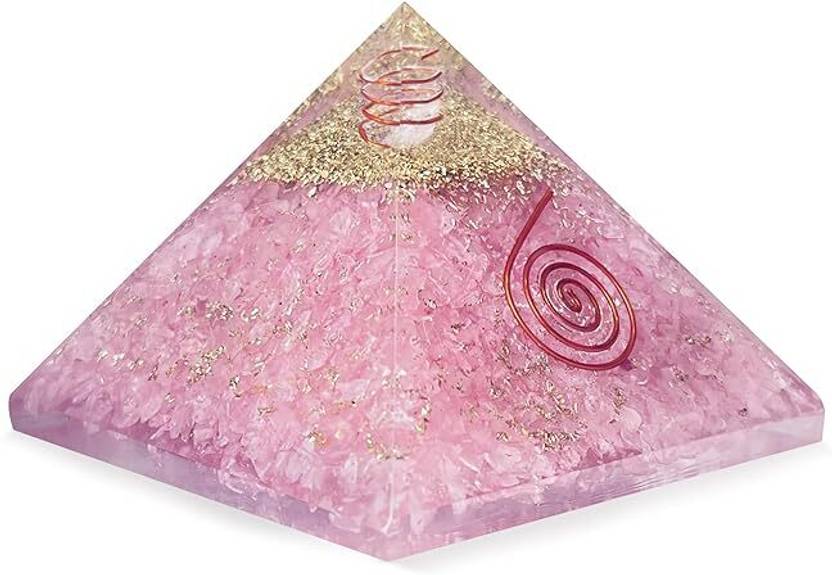 VIBESLE Rose Quartz Crystal Pyramid - Pink Quartz Pyramid for Vastu ...