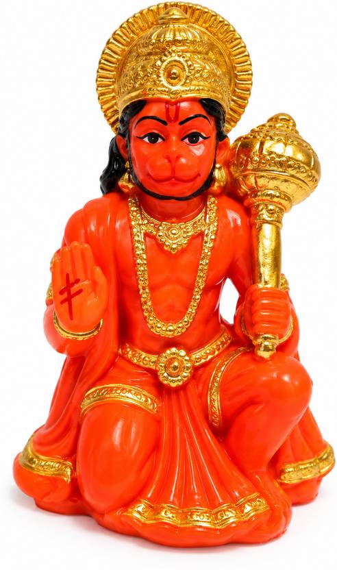 Aaditya Gift And Toy Shop Cute Hanuman Gi Idol Decorative Showpiece  -  8 cm