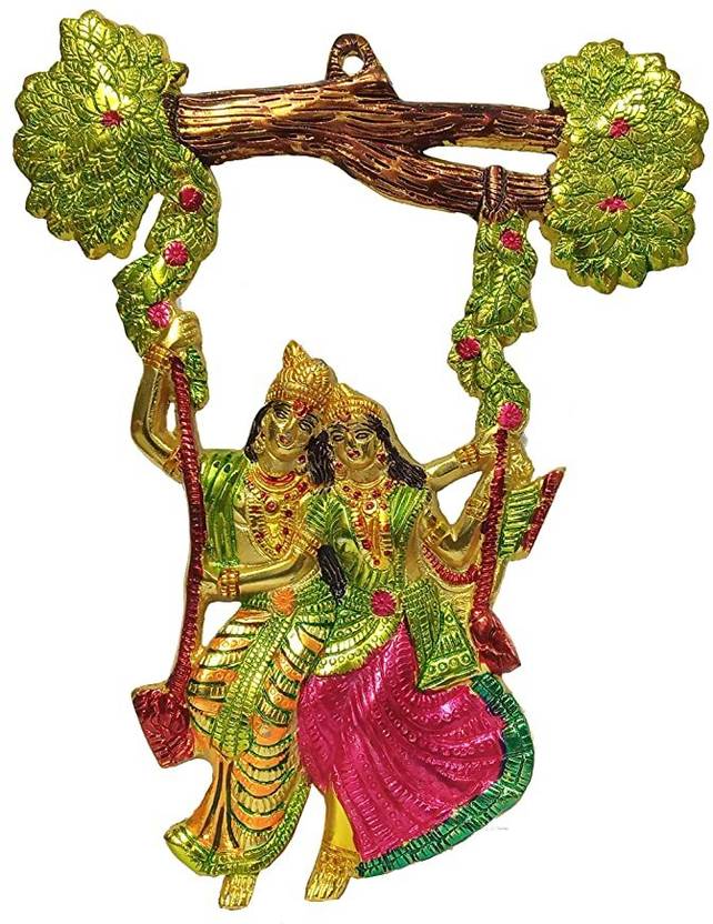 Koolwal craft Radha Krishna Tree Jhula Wall Hanging Decorative