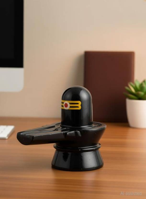 AAMAR HANDICRAFT Shivling for Home Temple and Office Decorative Showpiece - 10 cm