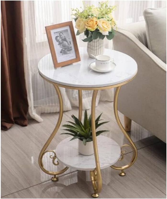 BESTQUALITY unique mdf marble top iron round shape living room decor table Engineered Wood Side Table