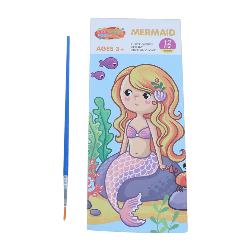 Urban Magic Painting Book with Paint Brush 12 Pages Sketch Pad