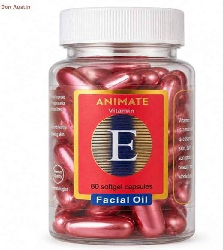 Bon Austin Vitamin E Oil for Wrinkles and Radiant Face Glow - 60| Long Lasting Glow