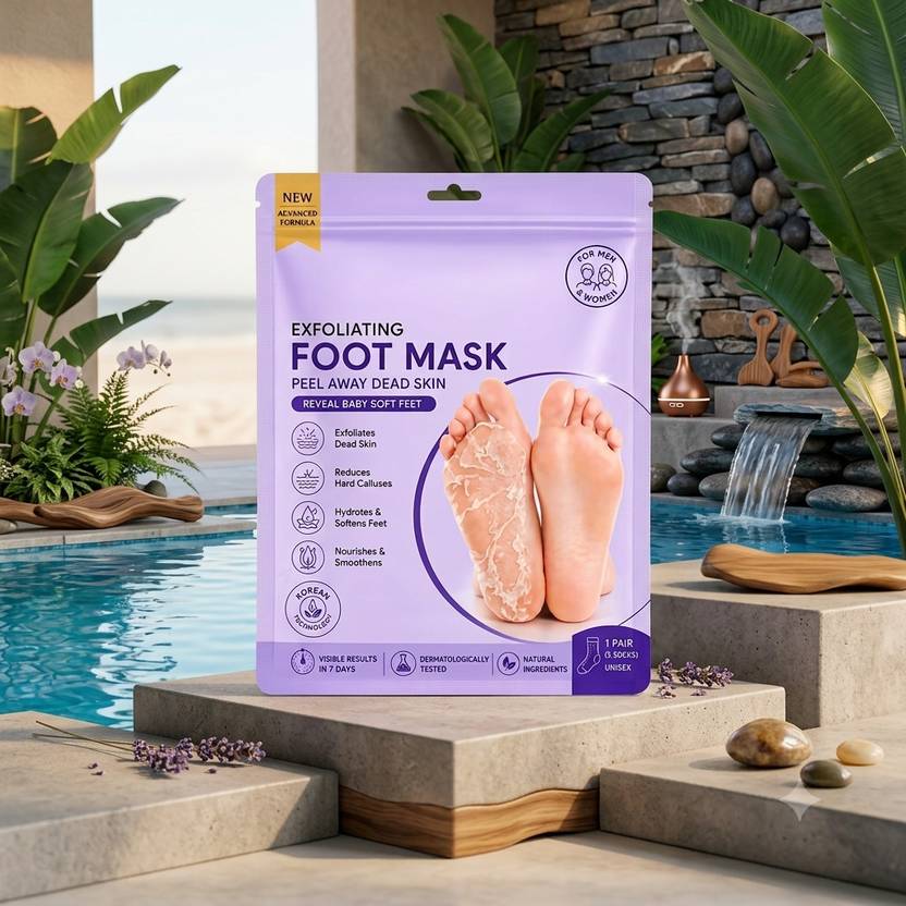 RISINGWINGS Herbal & Nourishing Foot Exfoliating Socks - 35g Cracked Heel Repair Booties for Smooth & Crack-Free Feet