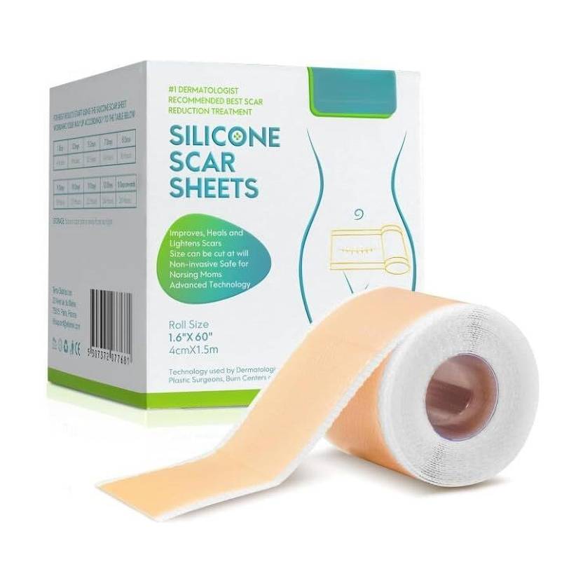 Uniquecartel Silicone Scar Sheets Removal Tape Scar Removal Sheet Strips Gauze Medical Dressing