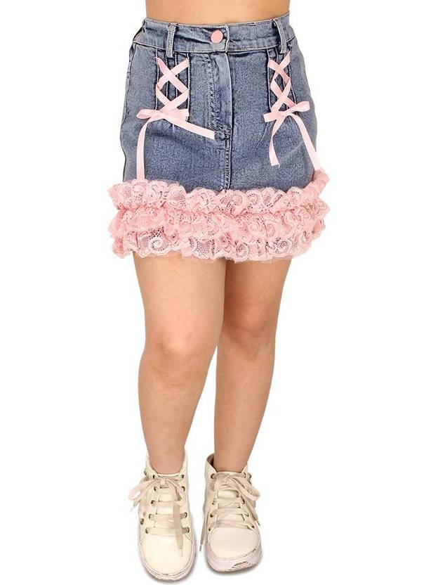 Cutecumber Girls Embellished Regular Blue Skirt