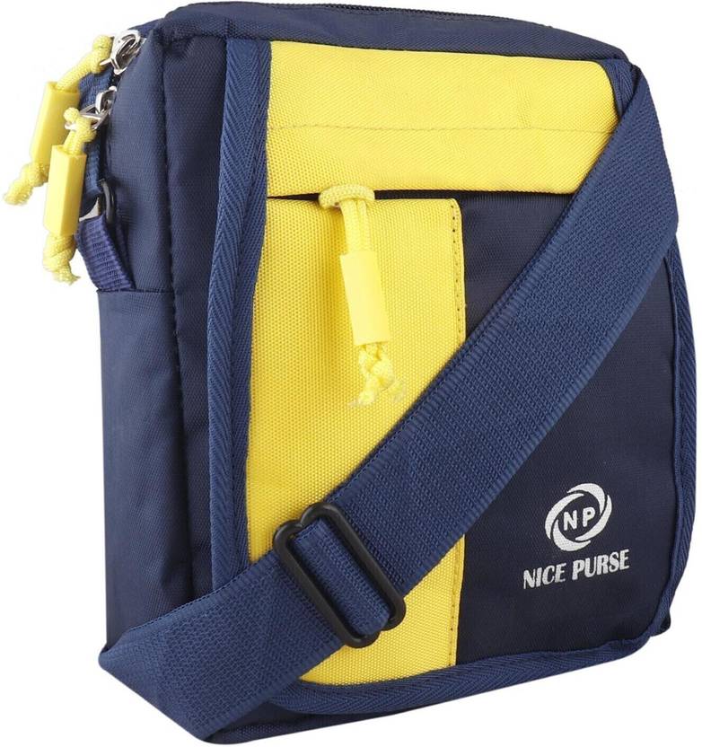 Nice Purse Yellow, Blue Sling Bag BYSS