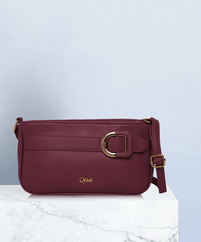 Qisa By Lavie Maroon Women Sling Bag