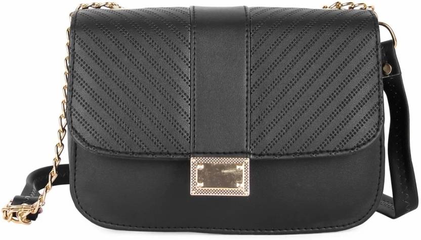 ARNLC Black Sling Bag For Women With Adjustable strap (2L Capacity,1 Compartemnt