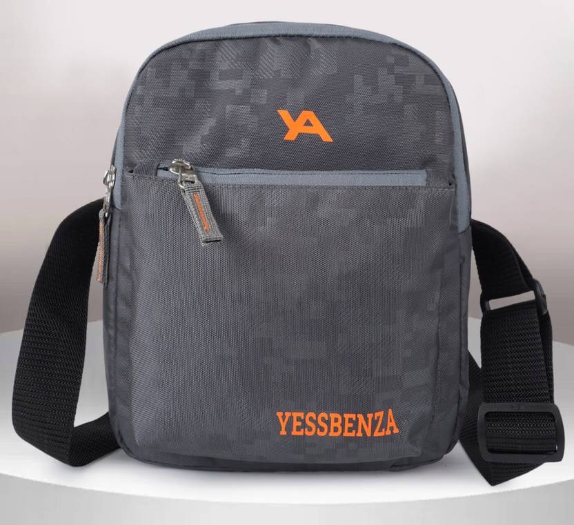 YESSBENZA Grey Men Sling Bag Men's and Women's Sling Bag Stylish Cross Body Office Business Messenger Bags
