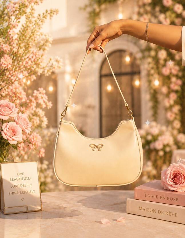 MAJESTIC CRAFTING Beige Sling Bag Sling bag for women