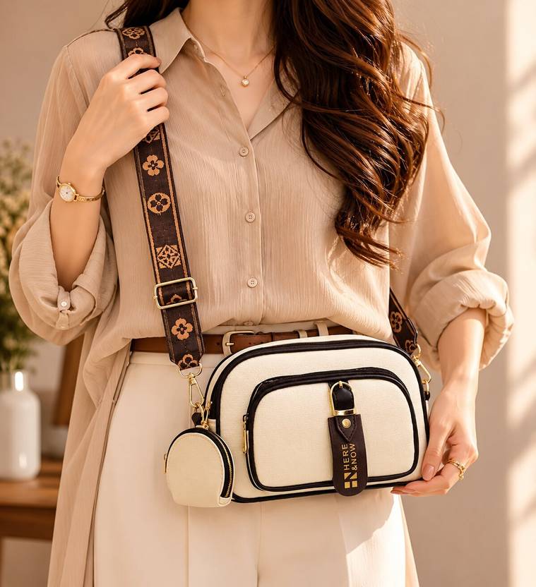 HERE&NOW Brown Women Sling Bag Stylish Sling Bag For Women and Girls