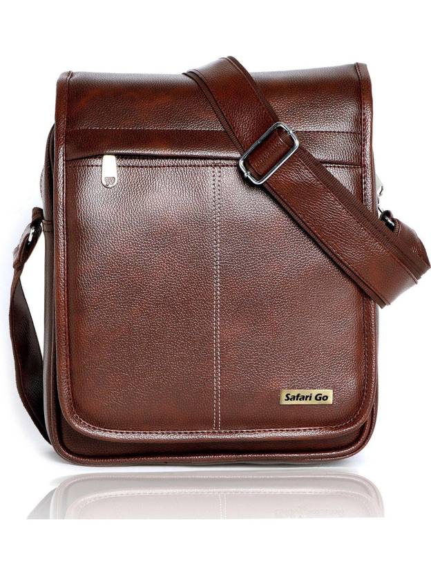 SAFARIGO Brown Men Sling Bag Vegan Leather sling bag for men