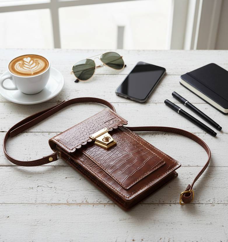 BURAK Tan Women Sling Bag Casual Everyday Use Girls