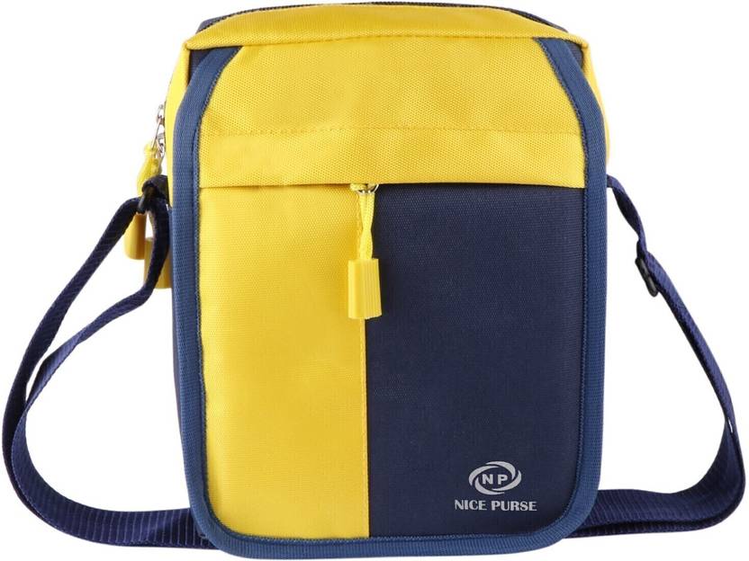 Nice Purse Blue, Yellow Sling Bag Blue/Yellow Cross Body Messenger Sling Bag for Men & Women