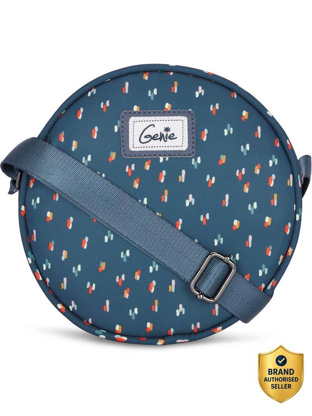 Genie Blue Women Sling Bag Spritz Navy Blue 2 Ltrs Circle Sling Bag For Girls/Women