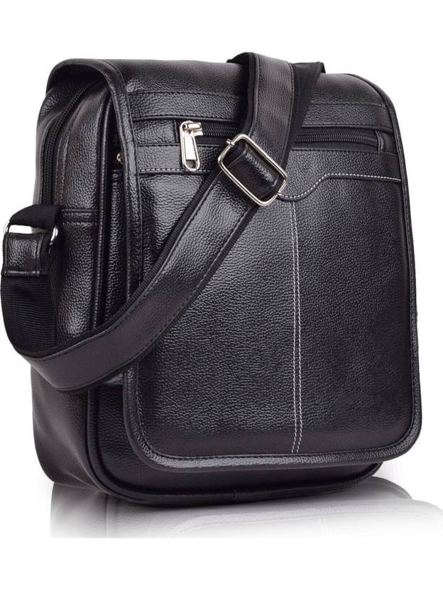 SAFARIGO Black Men Sling Bag Vegan Leather sling bag for men