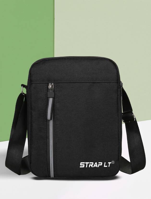 Straplt Black Men & Women Sling Bag Sling Cross Body Travel Office Business Messenger One Side Shoulder Bag